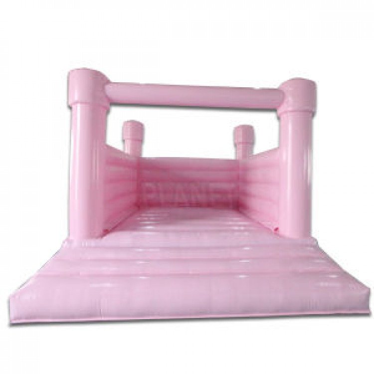 Pastel Pink Bounce House Elevate Party Rentals